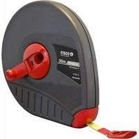 FISCO 30 m Fiberglas-Maßband mit Clip und ergonomischem ABS-Koffer