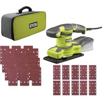 Pack RYOBI Ponceuse vibrante électrique RSS280-SA30 - 280W - sac de transport - 30 abrasifs - 10 abrasifs auto-agrippants