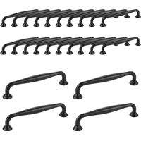 Lot de 24 Poignee de Meuble Cuisine 128MM, Poignée Meuble Cuisine, Poignee de Meuble Cuisine noir pour Armoires de Cuisine, Placard, Tiroir
