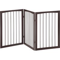 Barrière de sécurité pliable 3 panneaux 160x76 cm pour chiens, portes, escaliers, couloirs Noir