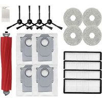 LAN Accessoires pour aspirateurs Roborock Qrevo S, Qrevo Pro, Qrevo MaxV et Qrevo Plus : brosse principale, filtre, sac à poussière. Pièces détachées.