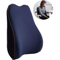 bonmedico Ergonomisches RĂĽcken-Kissen aus Memory Foam, RĂĽckenkissen fĂĽr Bequeme Sitzhaltung im Alltag, Lendenkissen fĂĽr BĂĽro & Zuhause, Schwarz, Standard