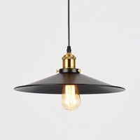 Lustre industriel en métal et fer forgé, abat-jour E27, une tête réglable, éclairage rétro, idéal pour restaurants, bars, couloirs et allées. Suspension, plafonnier, une couleur - 36 cm.