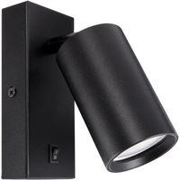 DARIA WLL GU10 BLACK CON INTERRUTTORE DA HOTEL