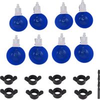 Gobelets d'eau pour poulet, grande tasse automatique universelle pour volaille, bleu épais, 8 pièces