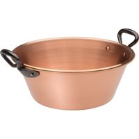 BAUMALU Pentola per marmellate 26 cm in rame 12/10 con manici in ghisa