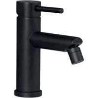 Miscelatore Bidet Acciaio Inox 304 Nero Opaco con Piletta Click Clack Ottone 1”1/4 – Cartuccia Ø35 mm