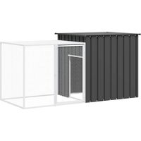 Clapier Anthracite 200x91x100 cm Acier galvanisé