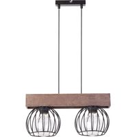 Lampada a sospensione loft Milan doppia nera 2xE27 Sigma
