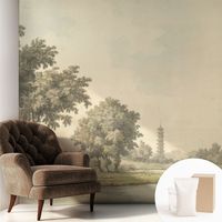 Papier peint intissé mural pour salon chambre à coucher tendance et originale - Colle incluse gratuite Parc paisible 250x250 cm
