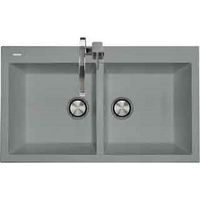 Plados Fregadero de Cocina Empotrable 2 Pilas 86x51 Cm Ultrametal Aluminio Serie Elegance AM8620 UM41