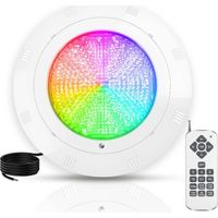 Lámpara Subacuática LED PAR56 para Piscina 36W RGB 12V DC/AC Impermeable IP68 con Control Remoto 5 Colores Ajustables 120° - AUTRES