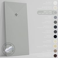 Piatto doccia- Resina -Gel Coat -Texture Liscio Seta -Antiscivolo -Colore Grigio Chiaro - 120x80- Extra piatto 3cm. GRIGLIA STESSO COLORE