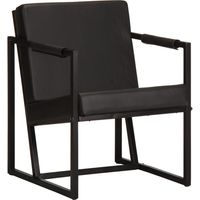 Fauteuil en cuir noir