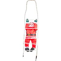 Decorazione Babbo Natale Su Scala A Led 38x140cm