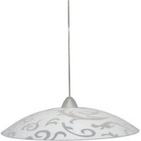 Pendelleuchte Melissa Ø 50 cm, 1xE27, transparentes Glas, weiße Oberfläche