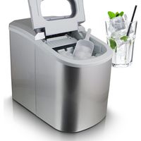 MS-Point Eiswürfelmaschine Eiswürfelbereiter Eiswürfel Ice Maker Eis Maschine in Silber