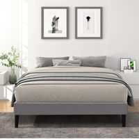 Somier 120x200 Tapizado Desmontable 20 cm - 13 Lamas - Montaje Rápido - Fácil de Mantener - Confort Óptimo - Diseño Moderno - ANNA GRIS
