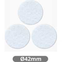 Set 3 fieltros adhesivos redondos Ø42mm Blanco GSC 003802756