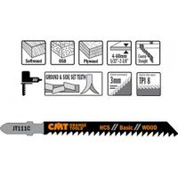 JT111C-5 5 LAMES POUR SCIE SAUTEUSE EN HCS POUR BOIS DROITE ET BRUT 100X3X8TPI