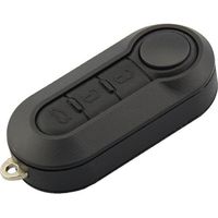royaluxe - Boîtier pliable de rechange pour clé de voiture Fiat 500 Doblo Ducato Panda Punto Peugeot 3 boutons 543cm (Noir),
