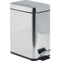 Aqualine Simple Line - Papelera, 5l, acero inoxidable pulido GAQ005