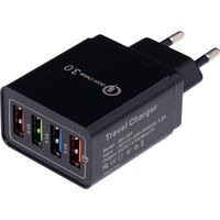 Cargador de pared de 4 puertos QUICK CHARGE 3.0 Kraft&Dele