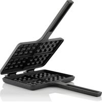 Bbq-Toro – Gaufrier en fonte double pré-assaisonné 36x20 cm – Idéal pour gaufres et croque-monsieur – Utilisation sur feu ouvert
