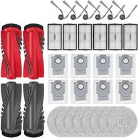 Kit de pièces de rechange pour Roborock Saros 20 / S10 MaxV Slim : brosse, filtre, sac à poussière et chiffon de nettoyage.
