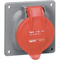 Prise à entraxes unifiés Hypra IP44 16A - 380V à 415V - 3P+T - plastique - LEGRAND
