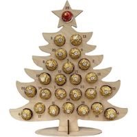 Calendrier de l'Avent en bois, présentoir à chocolats de Noël, décorations de Noël, cadeaux de fête