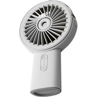 Mini ventilateur portable rechargeable par USB (blanc), puissant ventilateur à main rechargeable, ventilateur à main pour la maison, l'extérieur, les voyages, l'école