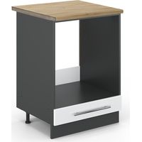 Küchenschränke Fame-Line, Weiß Hochglanz, 60 cm , AP Eiche, Vicco