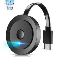 Dongle HDMI sans Fil HD Adaptateur TV, Wireless Smart Media Player Streaming, WiFi Display Screen Casting pour Miracast/Airplay/i-OS/Mac OS/Android/Windows/DLNA pour surveiller Le projecteur