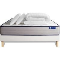 Pack Colchón blanco látex y espuma viscoelástica 180 x 200