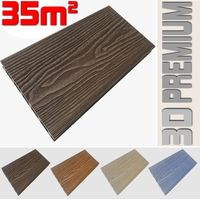 Listone WPC 3D 35m² per pavimentazione decking colore Chocolate effetto legno listone 146x2200mm spessore 25mm