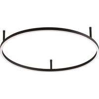 Plafoniera Moderna Oracle Alluminio-Materie Plastiche Nero Led 38W 3000K