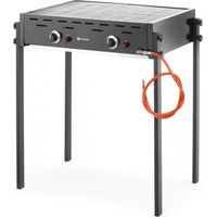 Parrilla de gas Master PRO negra de 790 x 560 mm y 11,6 kW.