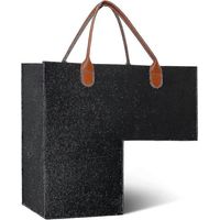 Panier d'escalier avec poignées pour escaliers recouverts de moquette de 16 pouces (noir)