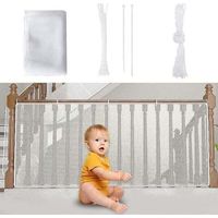 Filet chat balcon .robuste et Réglable barriere de securite enfant.filet de Protection Anti-Chute pour Escaliers.convient pour les balcons. les escaliers. les parapets(3m0.9m)