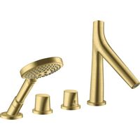 Robinet de baignoire à 4 trous AXOR STARCK ORGANIC DN 15 mm Therm. pour baignoire. laiton brossé