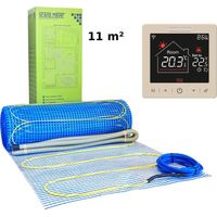 Kit de calefacción por suelo radiante 11 m² 170 W/m² + SN-15 termostato Wi-Fi programable