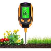 Pair - Humidimètre du sol 4 en 1 – Écran LCD rétroéclairé – Mesure pH, température, humidité, intensité lumineuse – Testeur pour agriculture