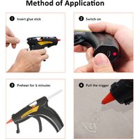 Jeffergarden USB Lithium-Ion Hot Melt Glue Gun Set with 50pcs 0.7150 mm glue sticks-DOU