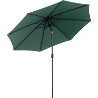 Parasol de jardin extérieur Parasol droit inclinable Ø 3 m en métal Rond Polyester 180g/m² manivelle inclinable Vert