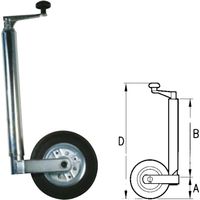 62039 Cermag Roue légère Servo-Style 62039 Cermag Capacité de charge 400 kg Rond 60 mm