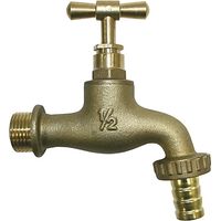 Watts – Robinet extérieur puisage laiton brut Mâle 1/2 – Filetage 3/4" (20x27) – Ø15 pour installations plomberie – Connexion sécurisée tuyaux arrosage