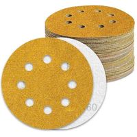 Disque Poncage - 125 mm - Grain P60 - Pour Ponceuse Excentrique - 80 Pièces
