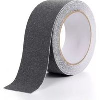 Cinta antideslizante para escaleras exteriores de 5 cm x 5 m, autoadhesiva, para evitar resbalones en personas mayores, niños y mascotas. Color gris.