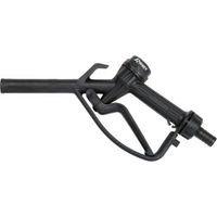 Ribimex – Pistolet gasoil plastique raccord cannelé 1" x 20 mm – Pour station pompe gasoil – Matériau plastique noir